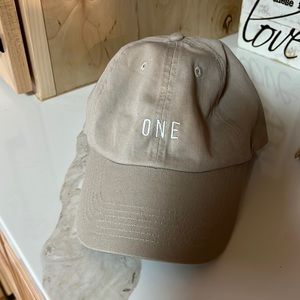 ONE baseball cap; khaki